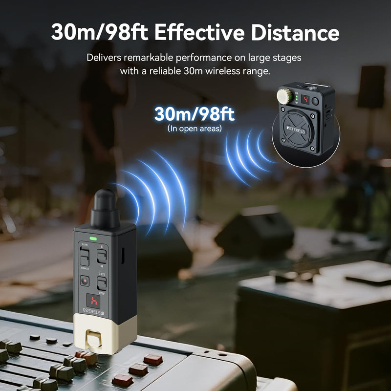 Retekess TA101 Wireless in Ear Monitor System,IEM System | for Singers, Small Stages, Band Rehearsals, Church, Studio, Stereo/Mono, Low Latency,8 Channels 1 Transmitter and 1 Receiver