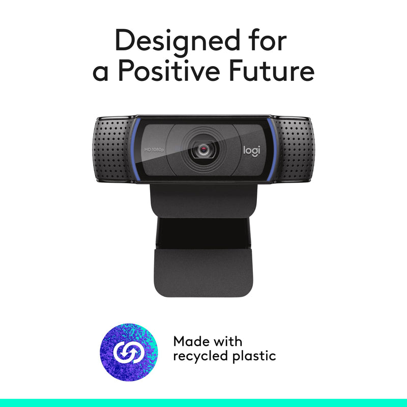 Logitech C920x HD Pro PC Webcam Full 1080p/30fps Video - Black | 30fps Video, Clear Audio, Light Correction, Works with Teams, Meet, Zoom, Nintendo Switch 2, Mac, Tablet 1 Pack 1080P/30 fps, 720p/30fps