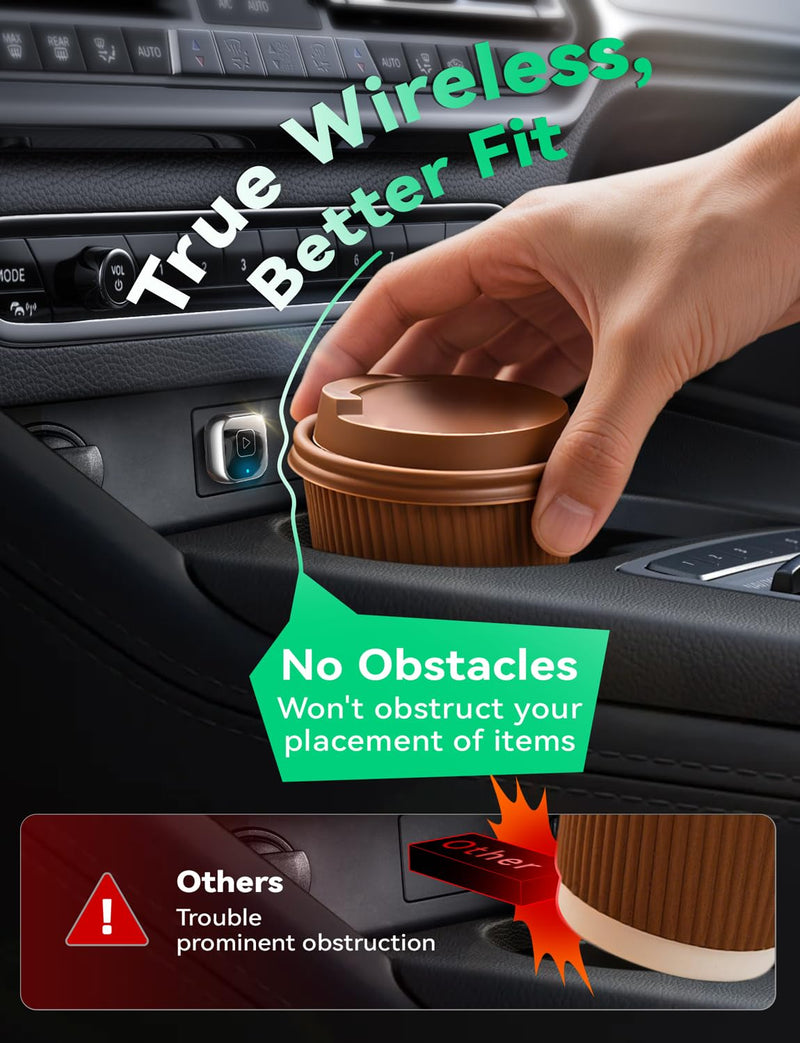 Wireless Carplay & Android Auto Adapter, Metal Design Mini & Stable 2-in-1 Dongle, Convert Vehicle's Wired CarPlay/AA to Wireless, for iOS 10+/Android 11+ & Cars from 2016 pearl gunmetal
