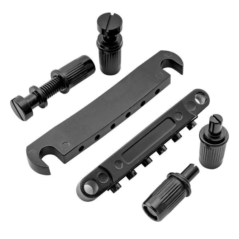 [AUSTRALIA] - Musiclily Guitar Tune-O-Matic Bridge and Stop Bar Tailpiece with Anchors and Studs Set for Epiphone Les Paul LP SG Style 6 String Electric Guitar,Black Black 