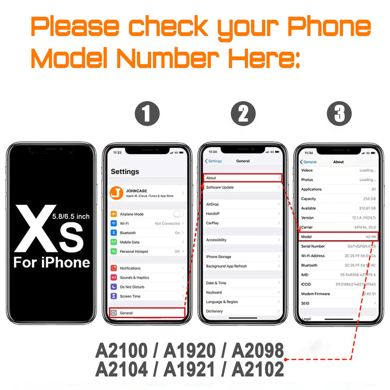 Johncase New OEM 12MP Autofocus Main Rear Back Camera Module Flex Cable Replacement Part Compatible for iPhone Xs/Xs Max (All Carriers)