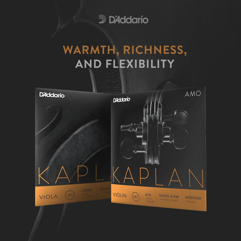 D'Addario Kaplan Amo Viola String - Single A String - KA411 MM - Viola Strings - Medium Scale, Medium Tension