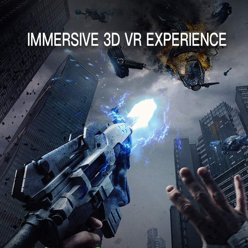 ( GREAT INDIAN DEAL with 15 YEARS WARRANTY ) 3D VR Glasses Giant Screen VR Headset (4.7-7 on Cellphone) Video Game Movies 3m to show 1050" Screen 360 Degree Panoramic for all smartphones