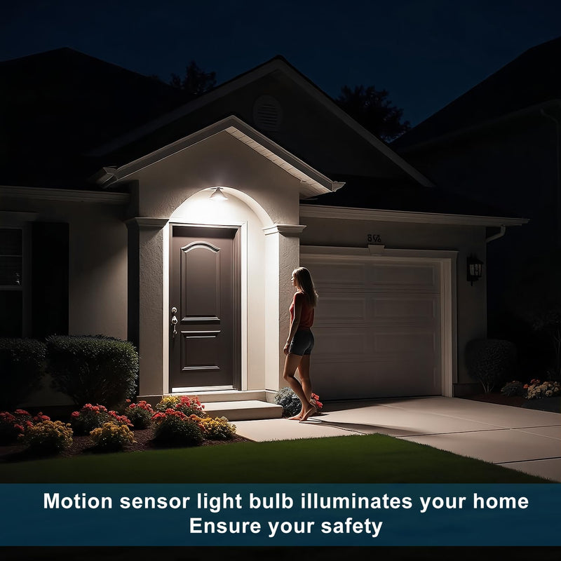 [AUSTRALIA] - Motion Sensor Light Bulbs, Dusk to Dawn Motion Activated Security Lights, 12W BR30 Motion Detector Led Bulb, 100 Watt Equivalent, E26 6000K Daylight, Suitable for Indoor/Outdoor, (4 Pack) LY-BR30H001 