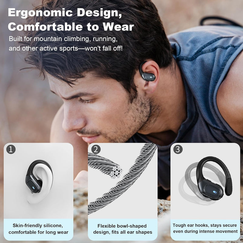 Wireless Earbuds for AI Language Translation Real-Time, Bluetooth Headphones 3-in-1 Translator Ear Buds with 144 Languages & Accents, in Ear Bluetooth 5.4 Earbud for Travel Learning - Black