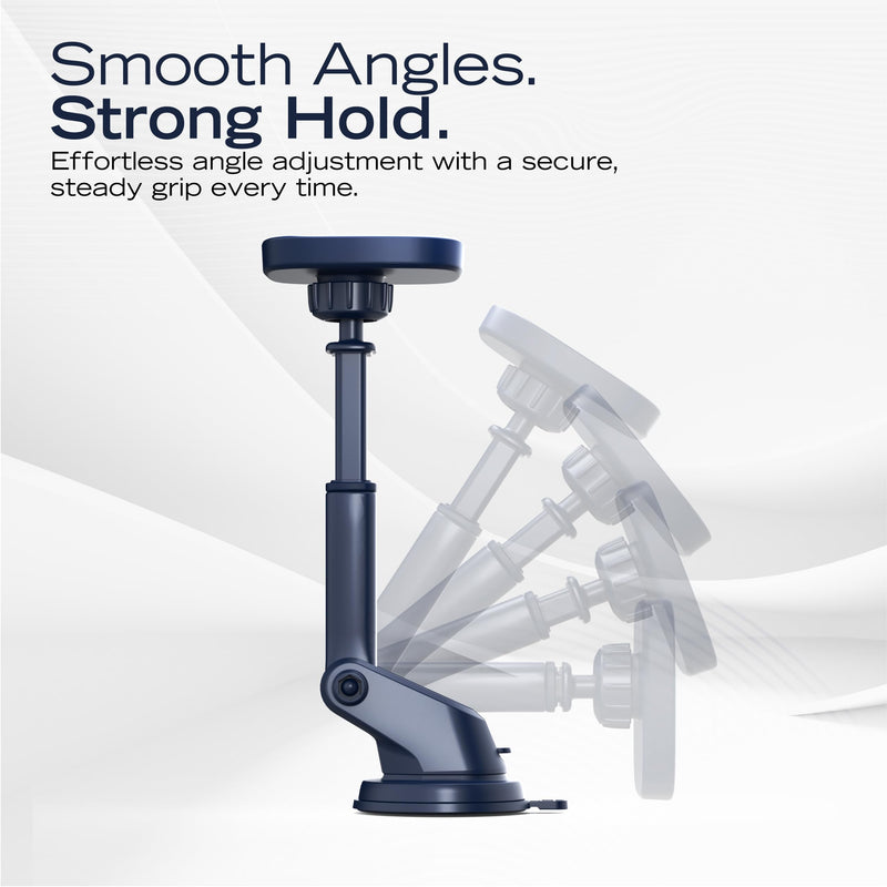 Nautica PH120 Universal 3-in-1 Magnetic Car Phone Holder for iPhone, Android, Samsung, Google, Huawei & Nokia Smartphones, Clip-On & Suction Cup Phone Mount with 360° Rotation, Secure & Steady Grip