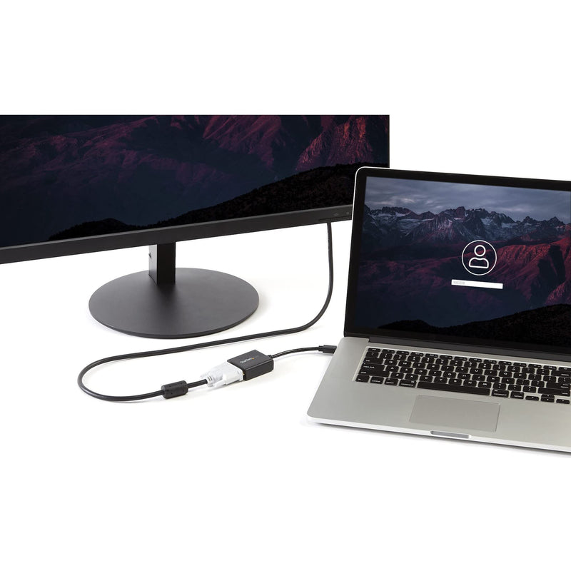StarTech.com Mini DisplayPort to DVI Adapter - Mini DP to DVI-D Converter - 1080p Video - VESA Certified - mDP or Thunderbolt 1/2 Mac/PC to DVI Monitor - mDP 1.2 to DVI Single-Link Dongle (MDP2DVI) Black