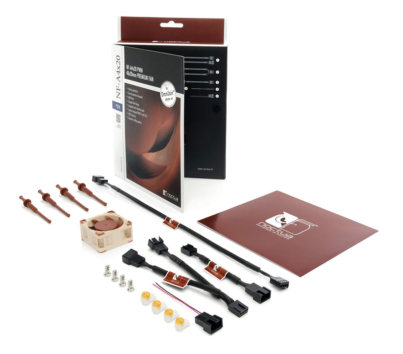 Noctua NF-A4x20 PWM, 4-Pin Premium Quiet Fan (40mm, Brown) 40x20mm 12 V - PWM Single
