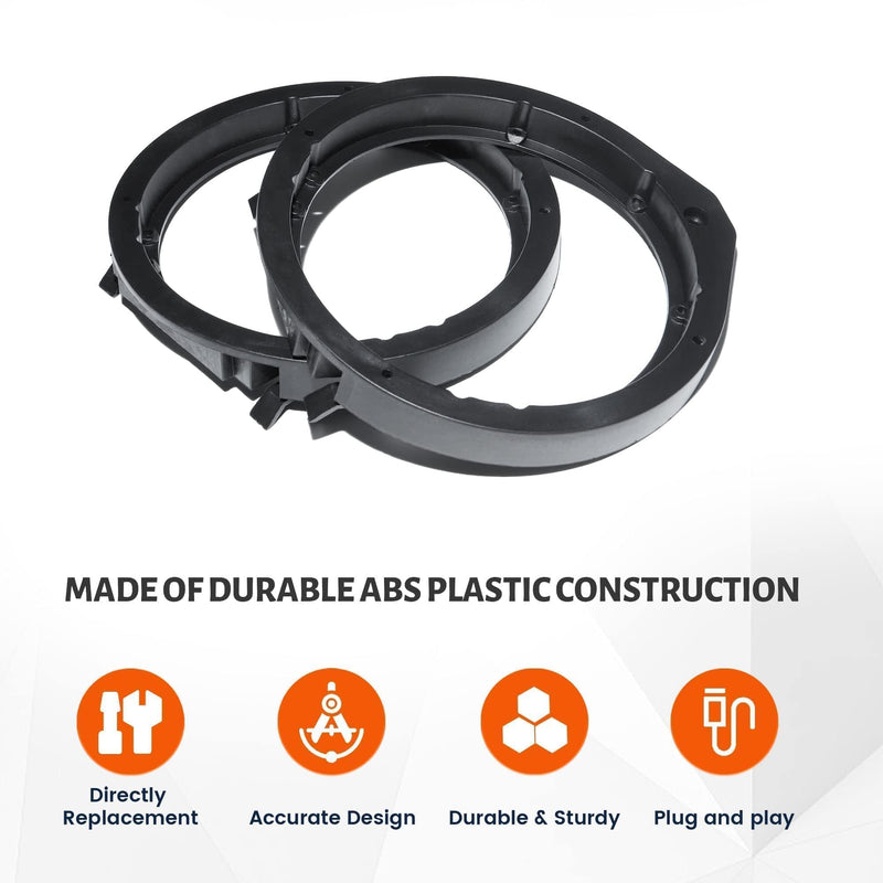 [AUSTRALIA] - Car 6.5 Inch Speaker Adapter Bracket W/Speaker Wiring Harness Kit Select for 2006-2013 Honda Civic/Accord/CR-V/Acura 2007-2013 Aftermarket Front Rear Door 6-6.75 Inch Speaker Adapter 