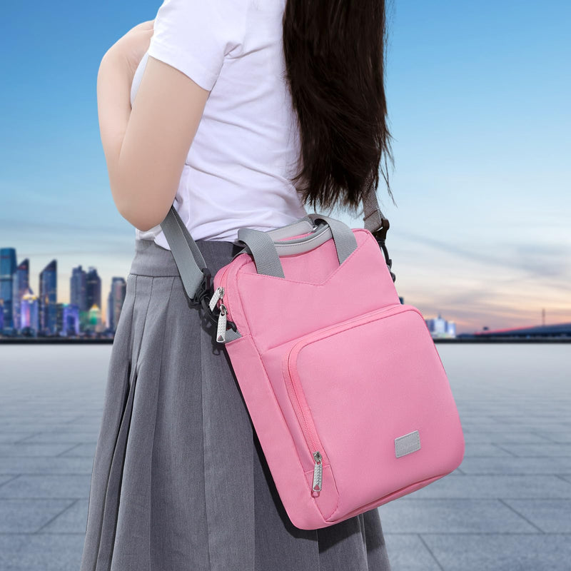 9-11 Inch Tablet Bags for Women, Padded Carrying Sleeve Case for iPad Pro 11 (2022-2018), iPad 10.9 (10th Gen), iPad Air (5/4th Gen), Galaxy Tab S9/S8 (Pink) Pink