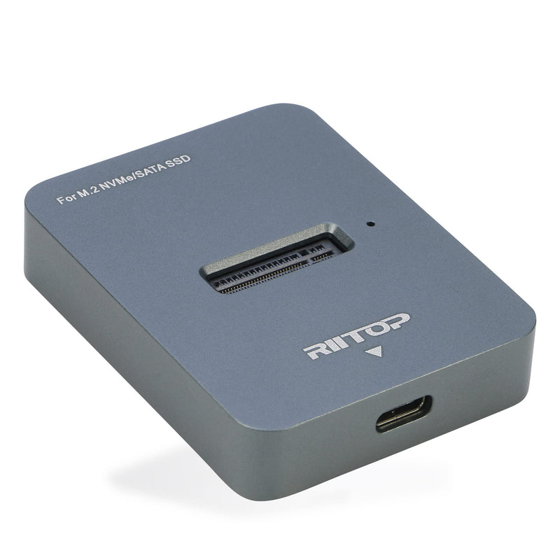 RIITOP M.2 to USB Adapter + M.2 Docking for Both M.2 NVMe SSD & SATA Based SSD