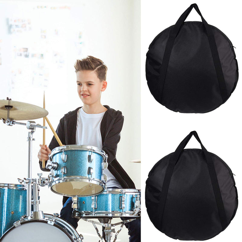 Vaguelly 23 Inch Cymbal Gig Bag with Handle Double- layer Round Cymbal Storage Case for- proof and Waterproof 59X59CM