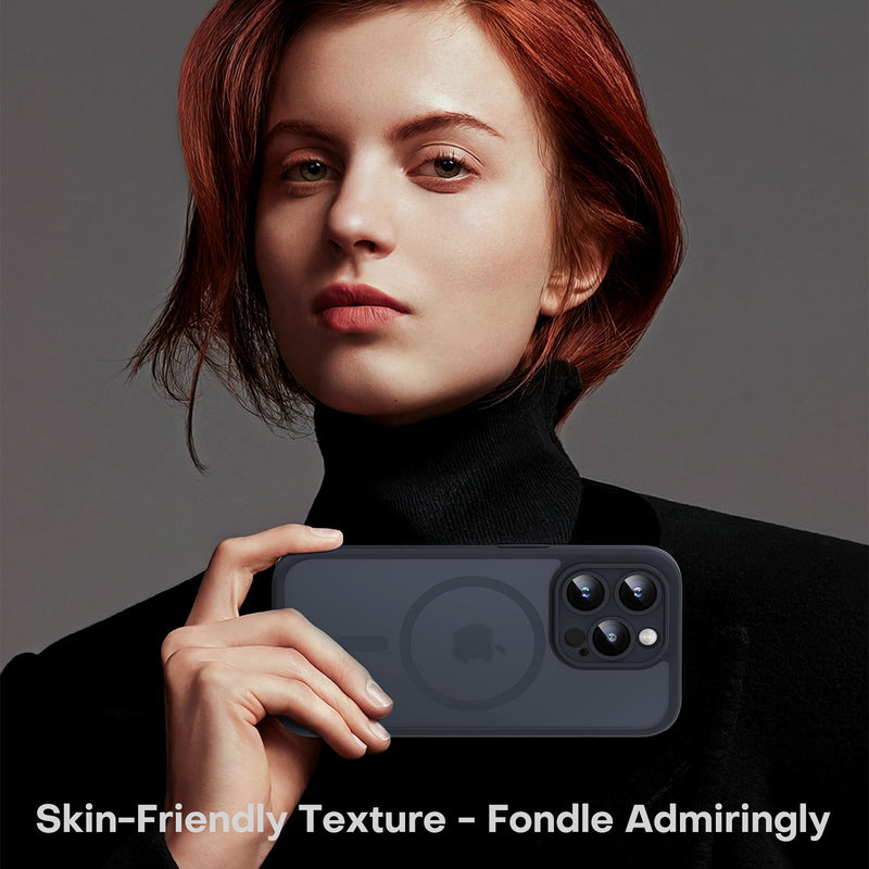 TOCOL 3 in 1 Magnetic for iPhone 15 Pro Max Case, Upgraded [Full Camera Protection], [Compatible with MagSafe] [15FT Drop Protection] Shockproof Translucent 15 ProMax Bumper 6.7, Black for iPhone 15 Pro Max 6.7" Space Black
