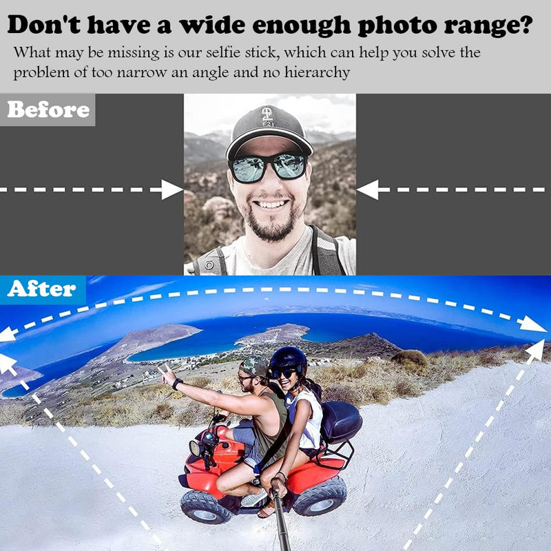 Extendable Selfie Stick Universal Invisible Selfie Stick Lightweight 19cm/7.48in to 73cm/28.74in Smartphone Gimbal Extension Pole for Camera Video Smartphone Travel