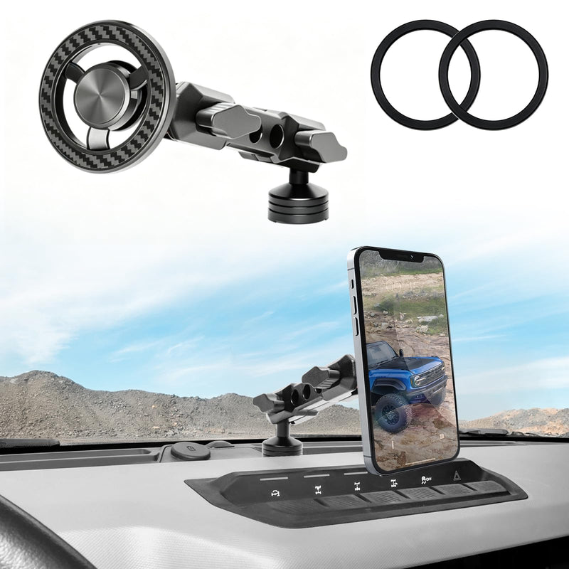 Magnetic Phone Mount, for 2021-2026 Ford Bronco 2/4 Door Interior | Magnetic Phone Holder Cradle with ABS & Aluminum Alloy Construction for Bronco Accessories (Not for Bronco Sport)