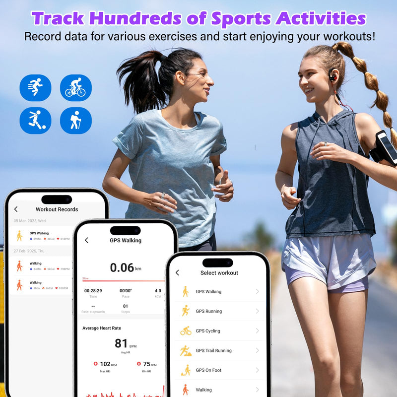 Smart Ring for Women and Men – Fitness & Health Smart Ring with Heart Rate and Sleep Tracking – Waterproof Activity & Wellness Ring Compatible with iPhone and Android (11#)