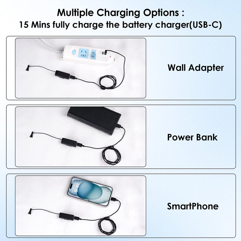 Battery Pack Charger for RayBan Meta Display, Portable Charger for Meta Glasses Accessories, Wearable Mini Power Bank for Meta Display