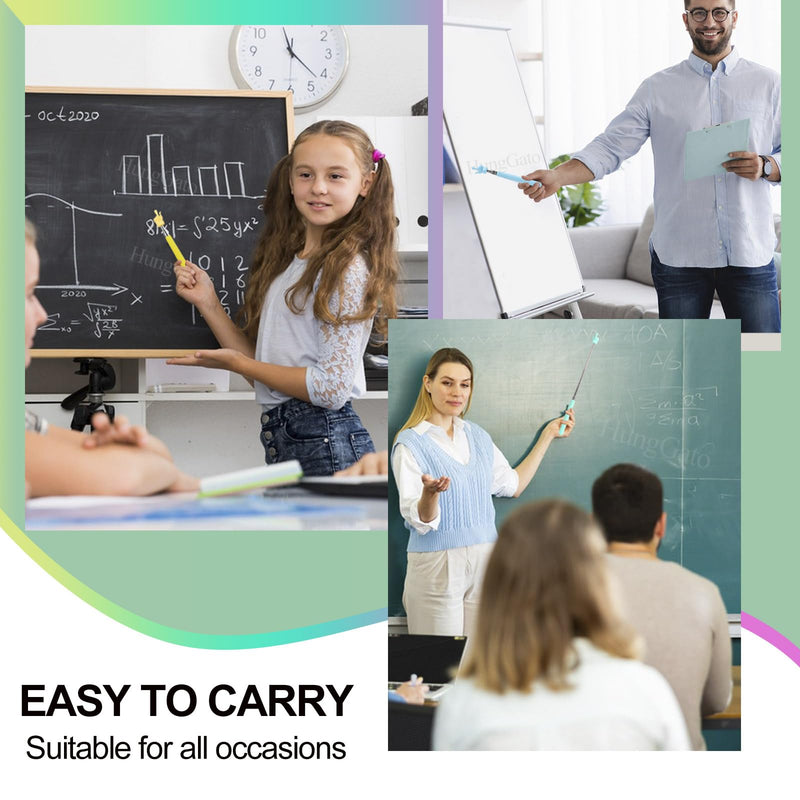 [AUSTRALIA] - 4PCS Retractable Teacher Pointer for Classroom Kids Reading, Mini Extendable Hand Pointer Finger Pointer Stick, Point Reading Pen, Kindergarten Student Teacher Supplies 