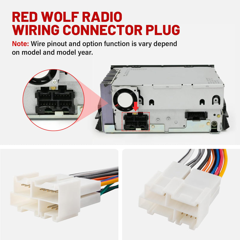 RED WOLF Car Radio Harness W/Wire Connector Butt for 1999-2002 GMC Chevy Chevrolet Sierra Suburban Install Aftermarket Stereo Head Unit CD Player Wire Cable Adapter Plug