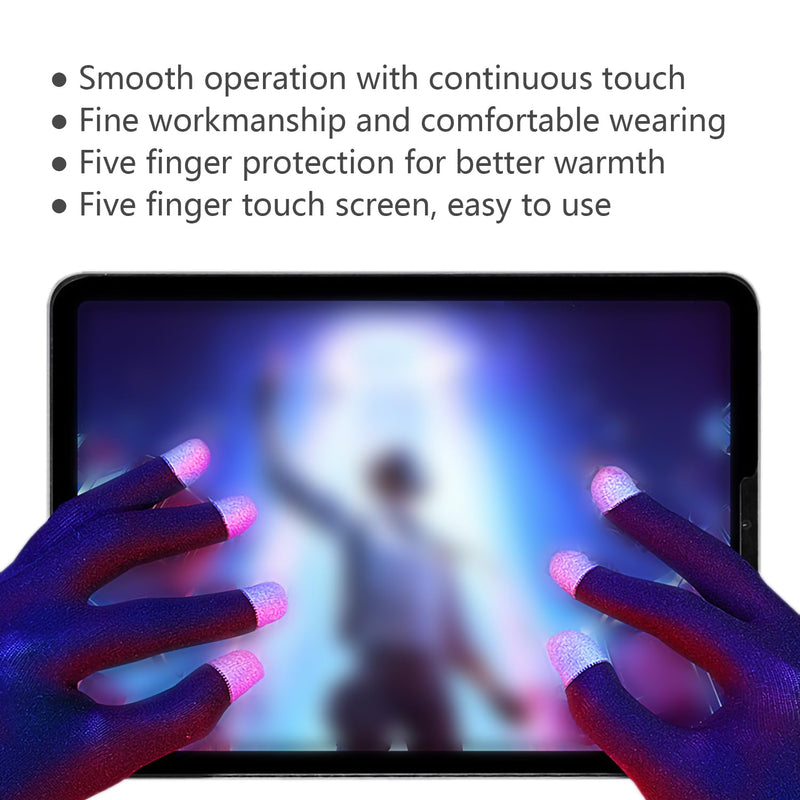 [AUSTRALIA] - Finger Gloves for Gaming,E-Sports Gaming Gloves thumb sleeves for Highly Sensitive Nano-Silver Fiber Material Black Blue 