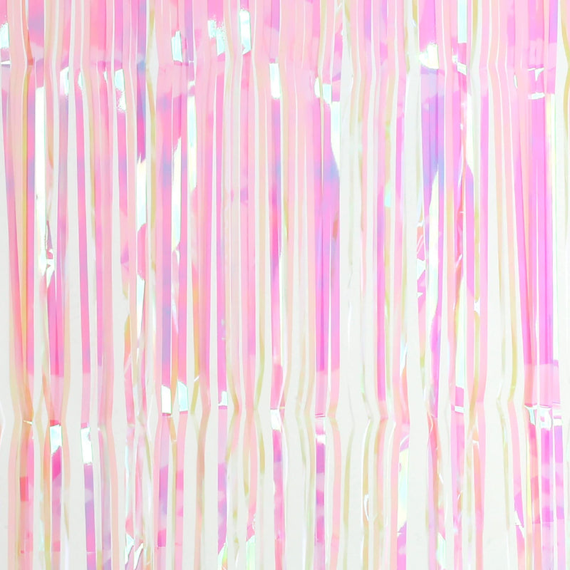 Dazzle Bright 2 Pack Backdrop Curtain, 3FT x 8FT Metallic Tinsel Foil Fringe Curtains Photo Booth Background for Baby Shower Party Birthday Wedding Engagement Bridal Shower (Multicolor) Multicolor