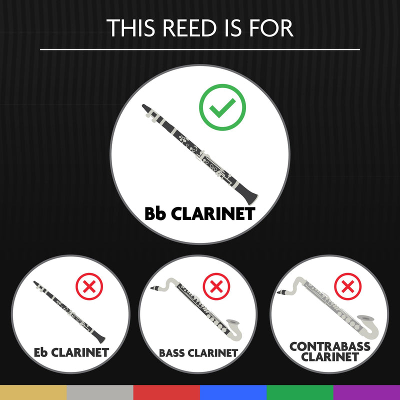 Légère Reeds - Bb Clarinet Reed, French Cut, Strength 2.50 (BBF2.50) - Premium Synthetic Woodwind Reed