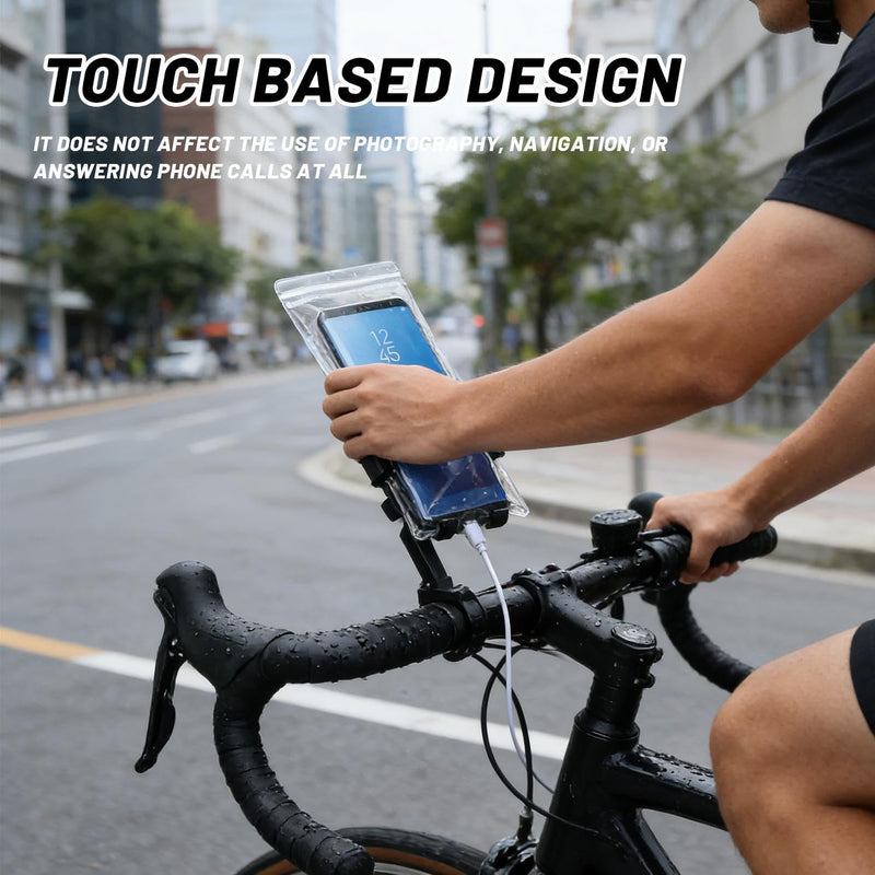4Pcs Universal Waterproof Phone Bag Motorcycle Charging Pouch Clear PVC Rainproof Case for Bike Scooter Handlebar Mount Accessories