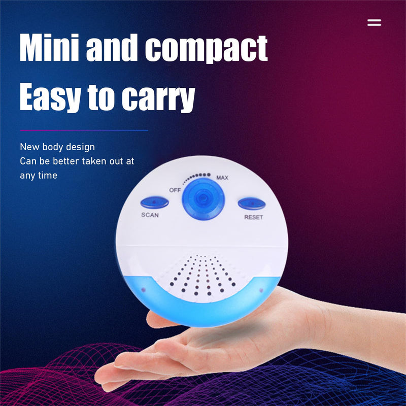VGEBY Shower Radio, 360 Degrees Surround Sound Shower Radio Speaker IPX7 Waterproof Portable FM Radio with Top Handle for Bathroom Outdoor