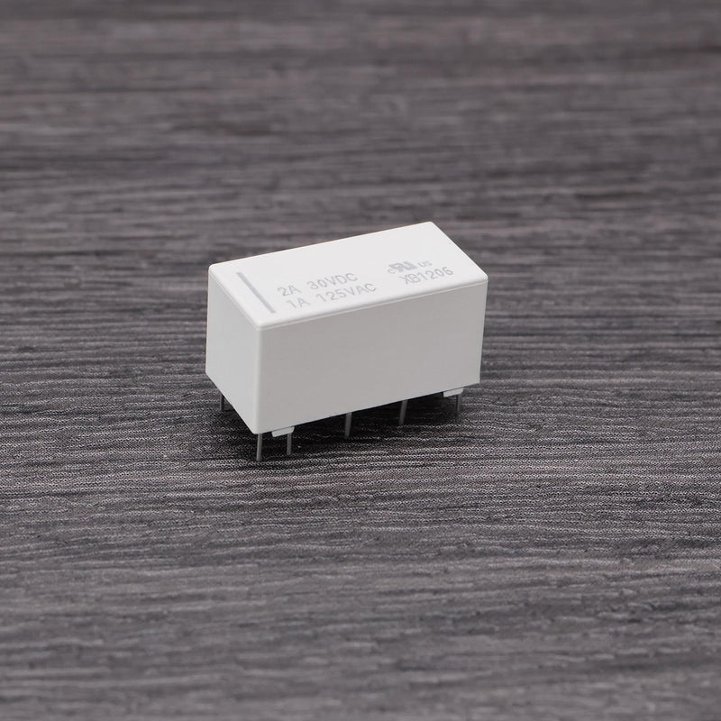 OTOTEC 5 Pieces 10 Pin Miniature Relay Bistable 3V HFD2-012-S-L2-D Self-Locking Low Controller for Railway Model DIY White