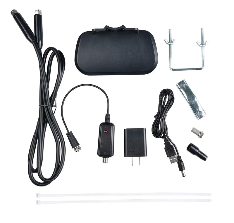 Smart HD Antenna Signal Pre-Amplifier, Amplify VHF and UHF Signals, 4G LTE Filter, Dual Outputs. Compatible with Passive Antenna ONLY