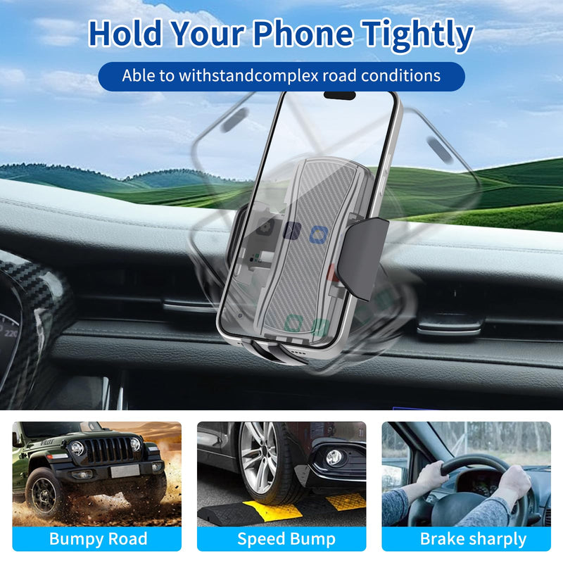 Car Phone Mount Fit for Cadillac XT5 / XT6 Phone Holder Navigation，for 2017-2025 XT5 / XT6 Cellphone Mobile Cradle Auto Accessories Bracket Anti-Shake，360 Degree Rotation，Compatible for All Cell Phone