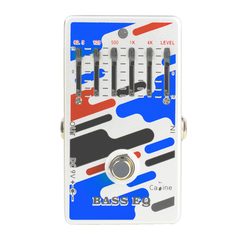 Caline Bass EQ Pedal 5 Band Graphic Equalizer Effect Pedal True Bypass CP-73 (62.5Hz 125Hz 500Hz 1kHz 4kHz) 5 Band EQ-Bass