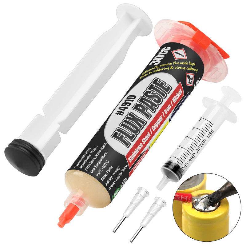 BEEYUIHF Stainless Steel Flux Paste Soldering, 30 ml Multifunctional Metal Soldering Paste Flux for Battery, Nickel, Copper, Nickel, Galvanized Sheet, Solder Flux Paste #4910