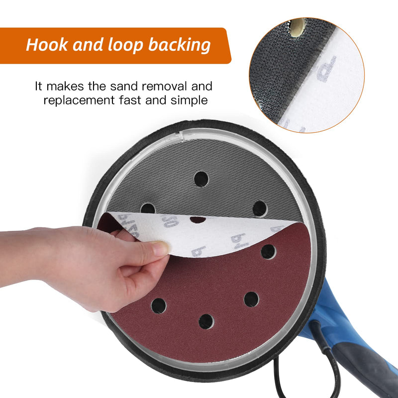180 mm Sanding Discs Grit 120, Pack of 40 Sandpaper 180 mm Velcro Sanding Sheets for Wall Ceiling Sander 120 grit