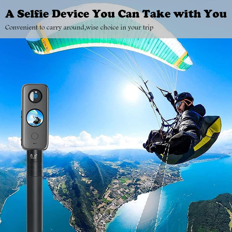 Extendable Selfie Stick Universal Invisible Selfie Stick Lightweight 19cm/7.48in to 73cm/28.74in Smartphone Gimbal Extension Pole for Camera Video Smartphone Travel