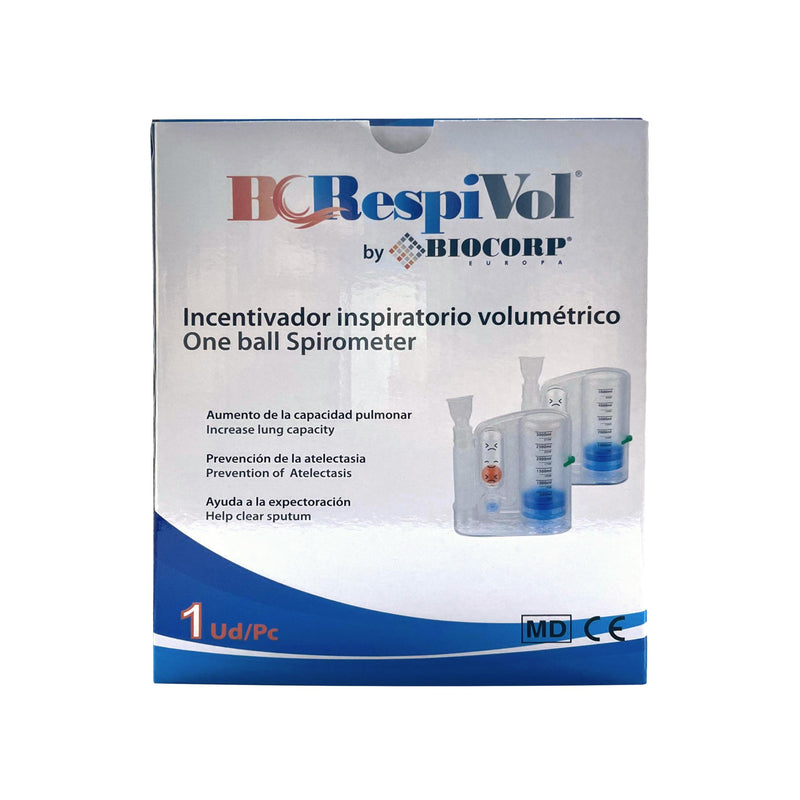 [AUSTRALIA] - BC Respivol Volumetric Inspiration Trainer 5000ml One Ball Spirometer for Breathing Exercises 5000 ml 