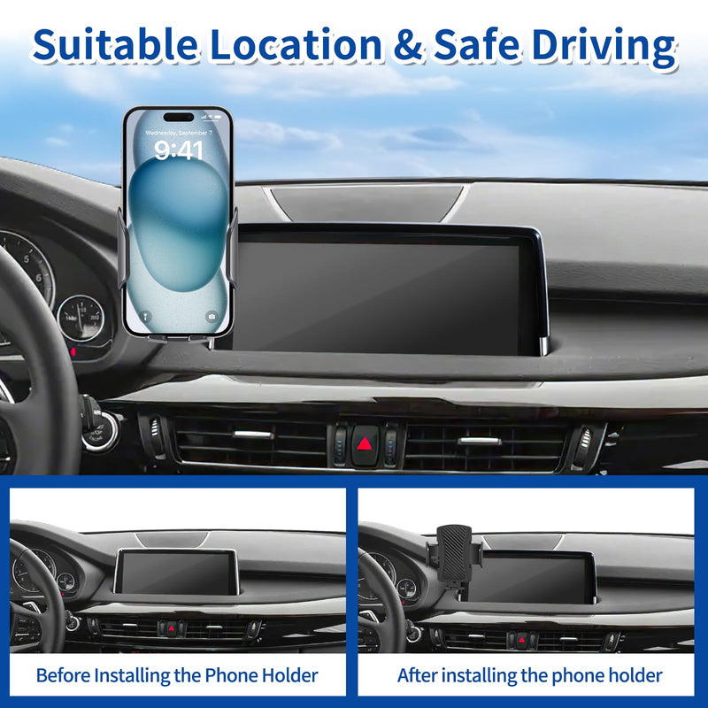 Car Phone Holder for 2014-2018 BMW X5 /2015-2019 BMW X6（10.2 inch Screen），for Smartphone Cradle Auto Accessories Bracket Anti-Shake，360 Degree Rotation，for All Cell Phones