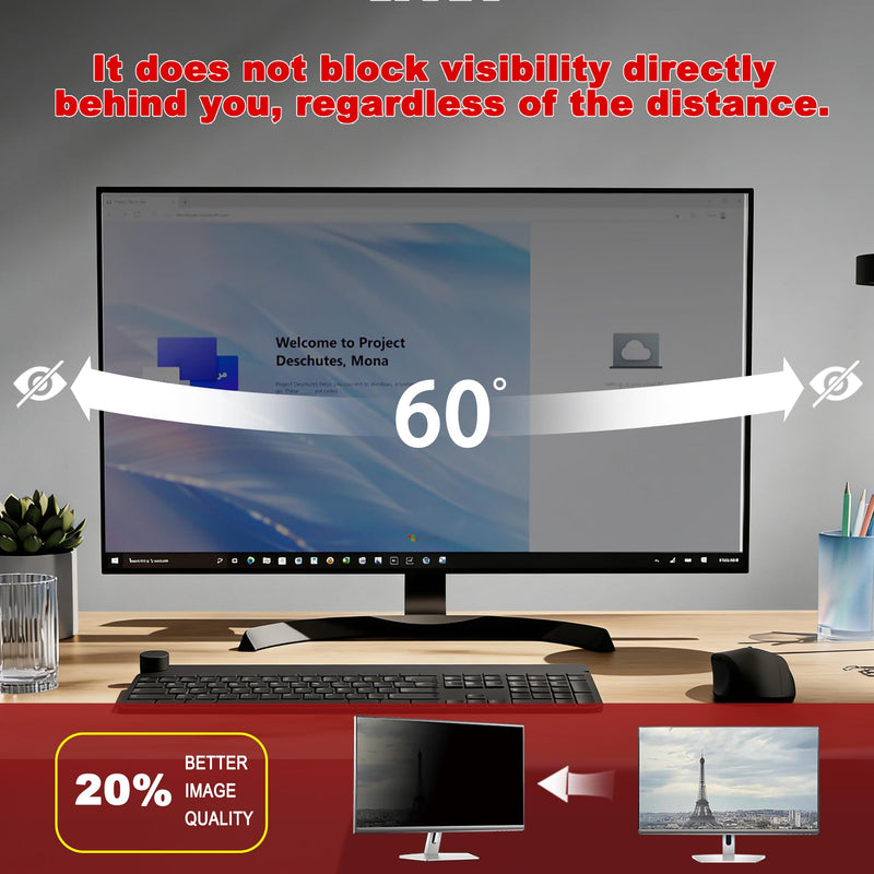 [2-Pack] 22 Inch Computer Privacy Screen Filter (16:10 Aspect Ratio) | Removable, Anti-Glare & Blue Light Filter, Compatible with HP, Dell, LG, ASUS, Acer, Samsung, Lenovo & ViewSonic Monitors 22.0 Inch