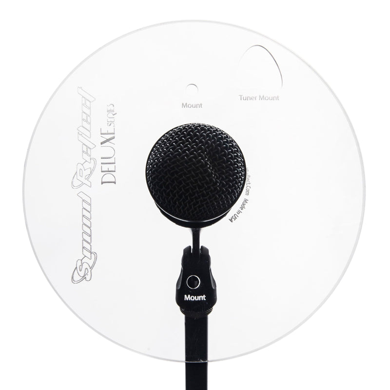 Deluxe Series Sound Shield for XLR Mics - Plexiglass - Sound Deflector for Trumpet, Trombone and Saxophone - For Home Practice, Live Performance, Studio (9" Diameter)