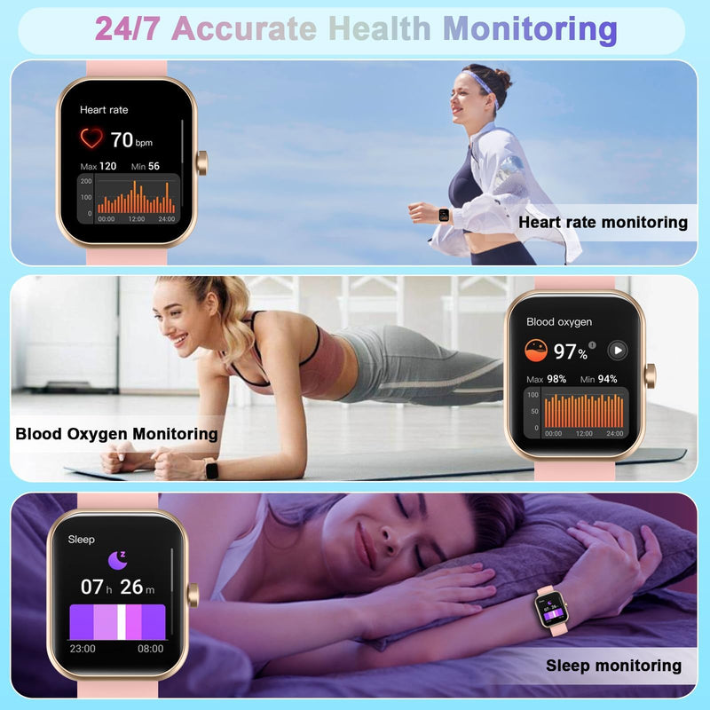 Smart Watch (Answer/Make Call), 2026 New Smartwatch for Women, 1.96" Fitness Watch with 112 Sport Mode/Pedometer/Calories/Sleep/Heart Rate Monitor, IP68 Waterproof Fitness Tracker for Android iOS