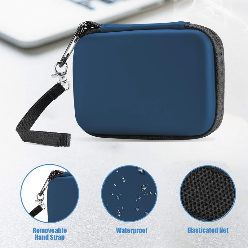 ProCase Hard Carrying Case Compatible for Samsung T7 / T7 Touch Portable SSD with Silicone Cover, Shockproof Storage Travel Organizer for T7 Touch Portable 500GB 1TB 2TB USB Solid State Drives -Navy Navy
