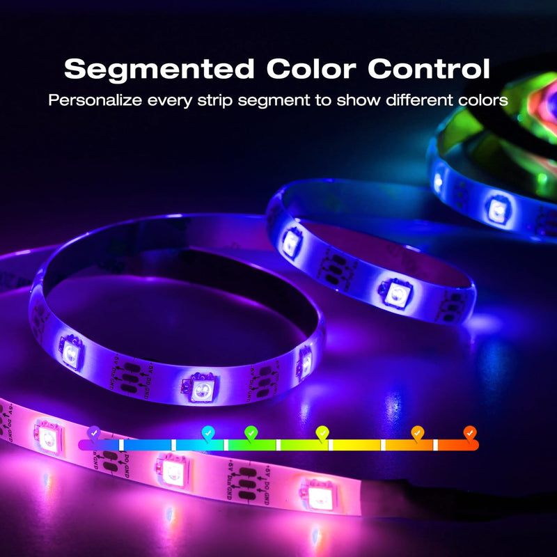 GLEDOPTO WLED Strip Controller LED Lighs Over 100 Dynamic Lighting Modes DIY WiFi APP Control 800 IC RGB RGBW for WS2812B WS2811 SK6812 TM1814 WS2813 WS2815 Addressable LED Light Strip