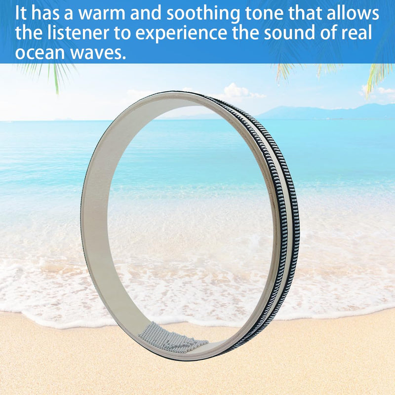 [AUSTRALIA] - SourceTon 10" Natural Wood Ocean Drum (2-Pack) – Wave Sound Therapy Instrument for Meditation, Sleep Aid & Music Healing, Percussion for Autism & Relaxation 