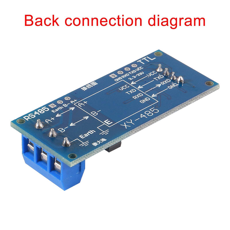 2Pack TTL to RS485 Adapter Module, 485 to TTL 3.3V/5.0V Signals Serial Port Power Supply Converter with Indicator Lights