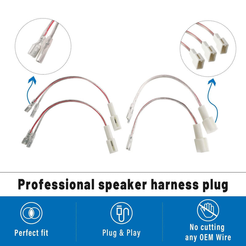 [AUSTRALIA] - Car Speaker Wiring Harness Adapters for Toyota 2000-2015 4Runner Camry Tundra FJ Cruiser, Subaru WRX STI 2012-2019 Aftermarket Front Rear Door Speaker Connector 4 PCS door speaker harness 