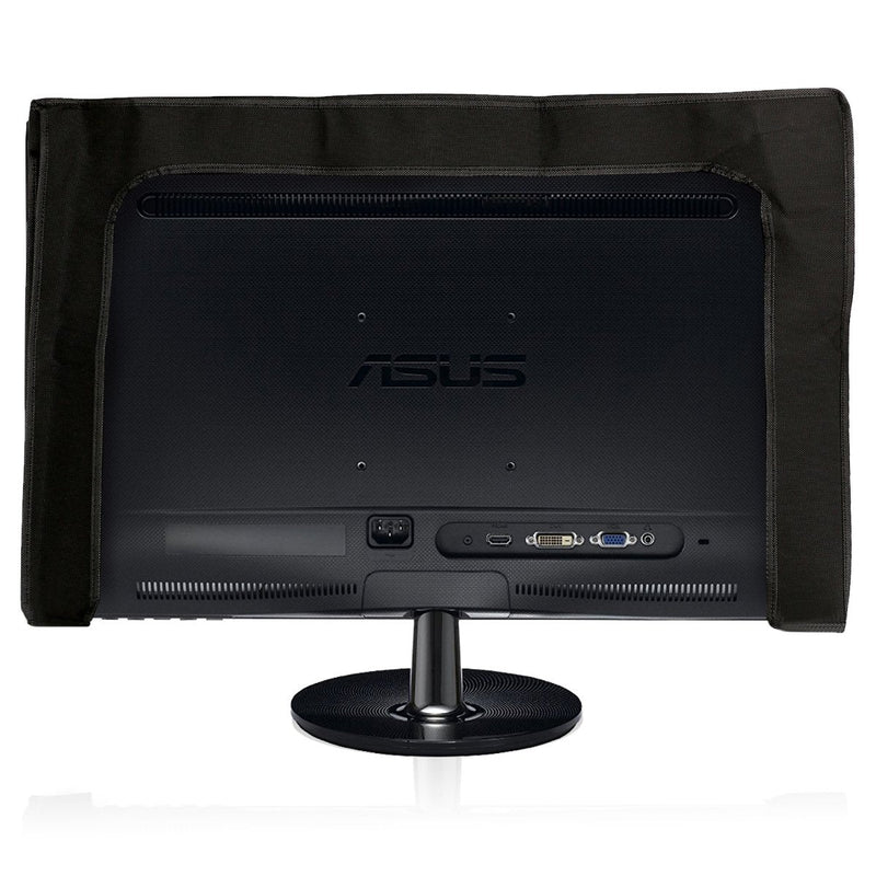 kwmobile Computer Monitor Cover Compatible with 24-26" Monitor - Don't Touch My Screen White/Black Don't Touch My Screen 02-01
