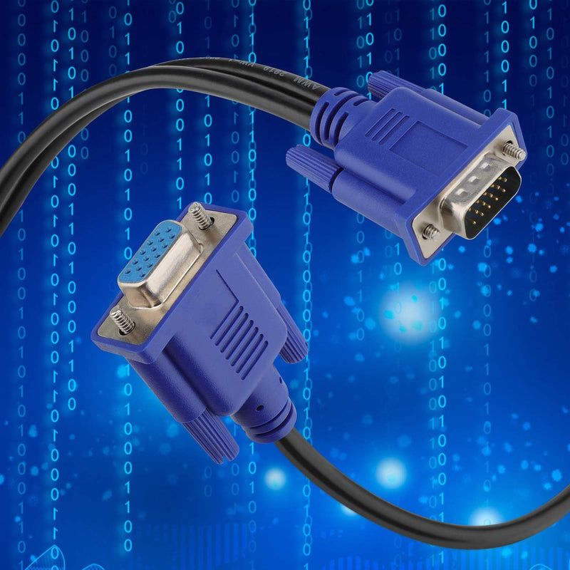 PASOW VGA Splitter Cable 1080P Dual VGA Monitor Y Cable 1 Male to 2 Female Adapter Cable Only for Screen Duplication - 1.5 Feet (No Screen Extension) - Only Work for Identical Monitor male to female 1.5 feet