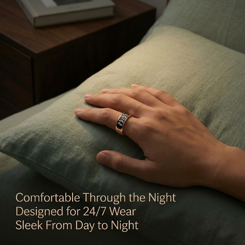 Size 8 Unisex Smart Ring Display, Fitness HR SpO2 Sleep Steps Tracker 8#