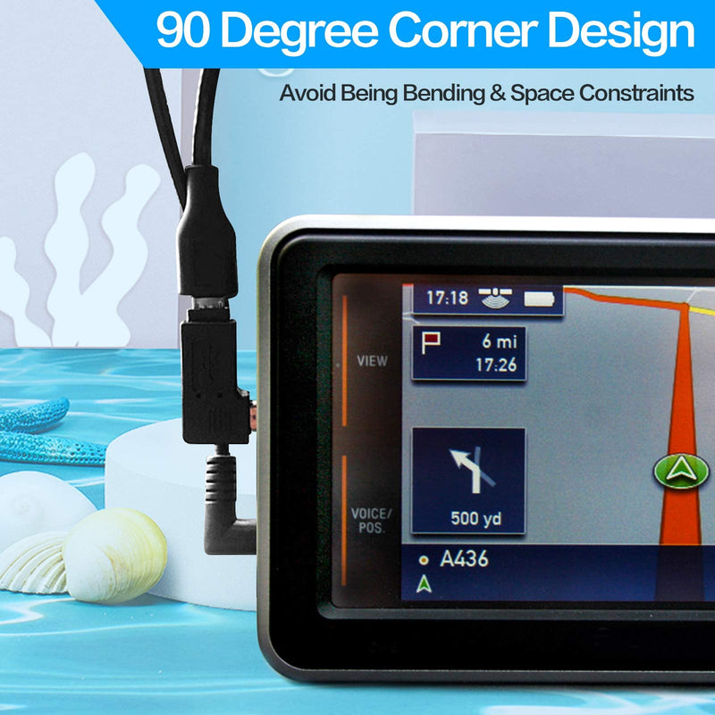 1 Pair Right Left Angle Micro USB Male 90 Degree USB Male to Micro Female Plug Adapters