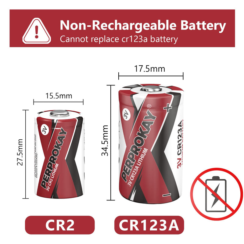 [AUSTRALIA] - CR2 Battery 3V Lithium 8-Pack Range Finder Battery CR15h270 CR 2 C2 3 Volt 850mAh Battery for Golf Rangefinder, Flashlight, Electronic Toys, Alarm Systems 【Non-Rechargeable】 